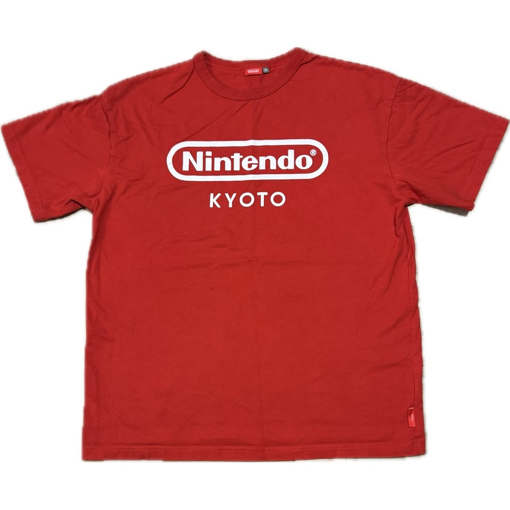 Nintendo Kyoto Store Exclusive Red Graphic T-Shirt Mens XL Logo Japan Gaming